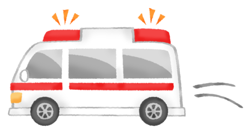 Ambulance in motion clipart
