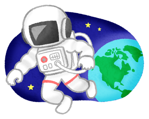 Astronaut with earth clipart