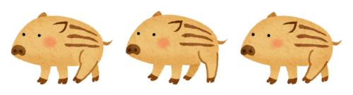 Baby boars clipart