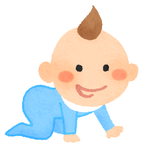 Baby crawling clipart