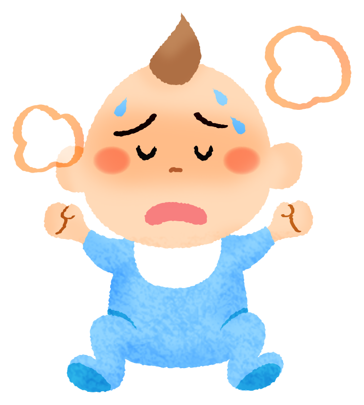 Free Clipart of Sick baby