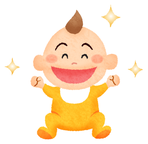 Baby smiling clipart