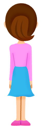 back view of woman clipart