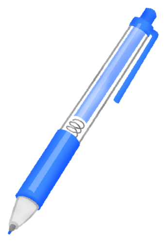 Ballpoint pen (blue) clipart