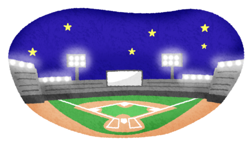 Baseball stadium (night) clipart