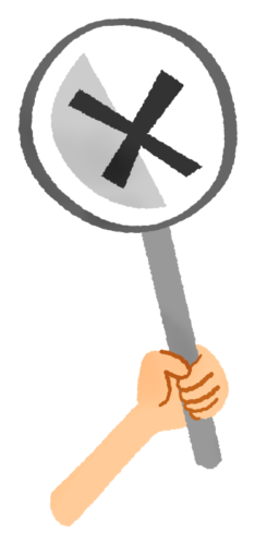 Signboard of “Wrong” mark 02 clipart