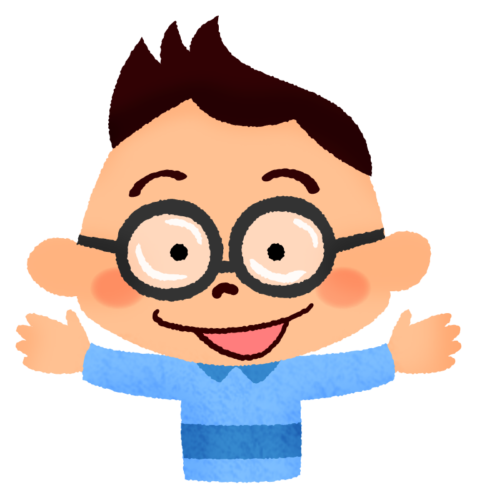 Smiling boy with glasses clipart