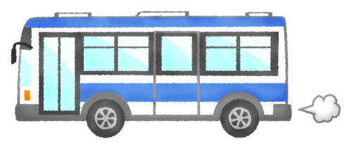 Bus in motion clipart