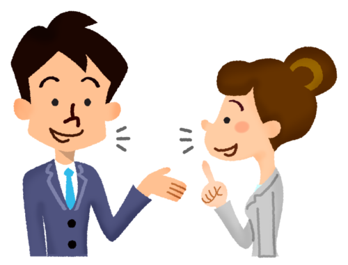 businesspeople talking clipart