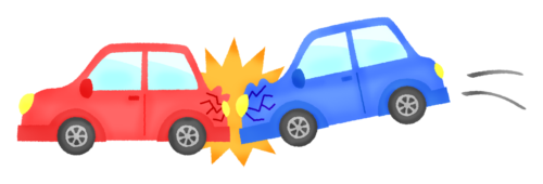 Car crash (rear-end collision) clipart