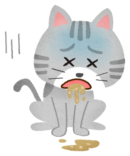 Cat throwing up clipart
