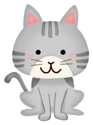 Cat (grey) clipart