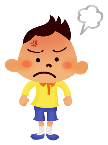 Angry boy clipart