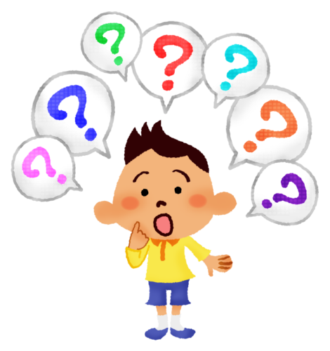 Boy asking questions clipart