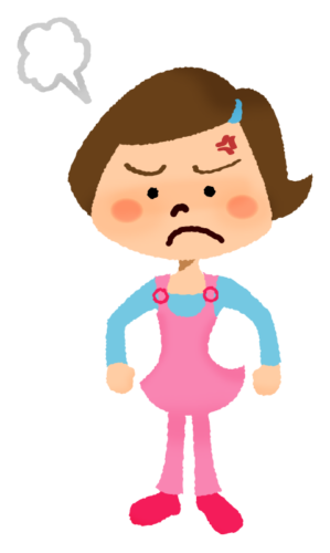 Angry girl clipart