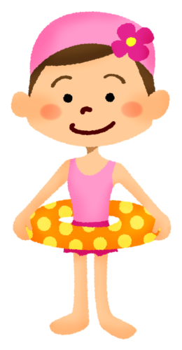 Girl in bathing suits clipart
