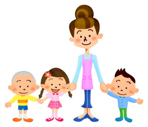 Childcare Worker and children clipart
