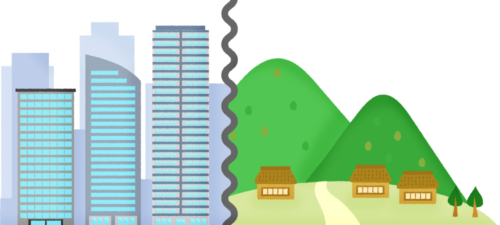 city and country clipart