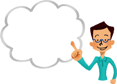 Man with speech bubble clipart