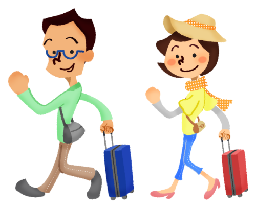 Couple who travel abroad clipart