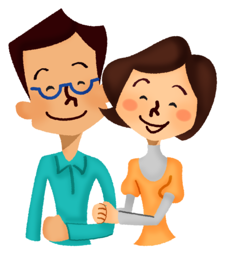 Smiling couple clipart