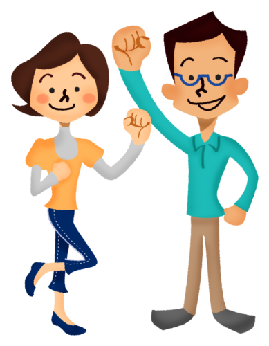 Excited couple clipart