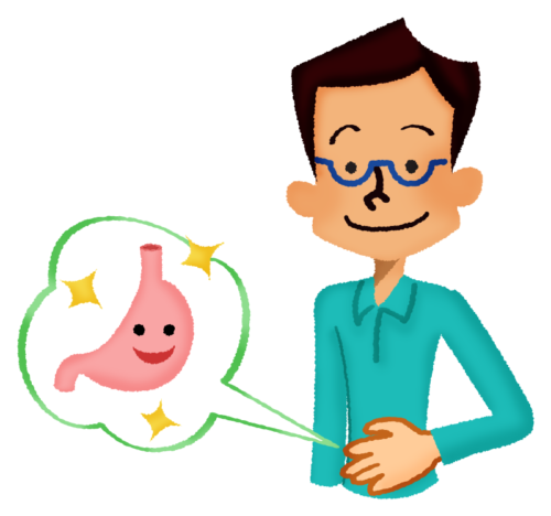 Man with a healthy stomach. clipart