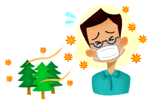 Man with hay fever clipart