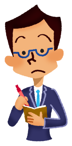 Businessman taking notes clipart