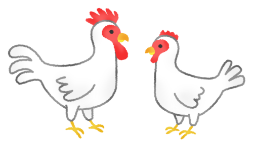 Cock and hen clipart
