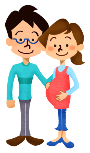 Couple expecting a baby clipart