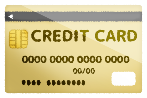 Gold credit card clipart