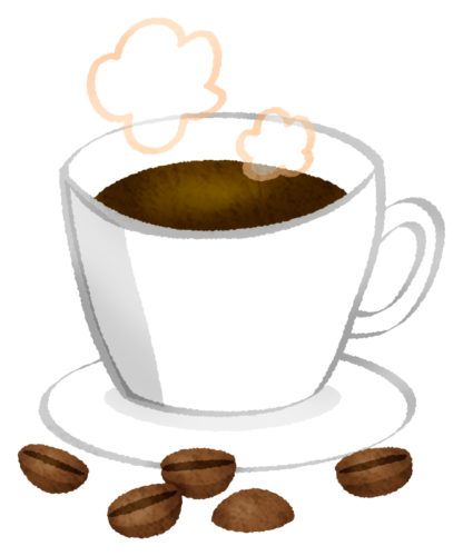 Coffee and coffee beans clipart
