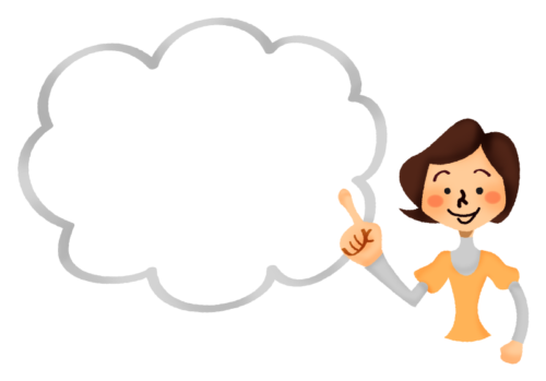 Woman with speech bubble clipart