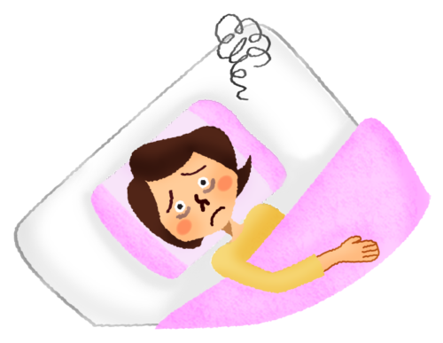 Woman who can’t sleep clipart