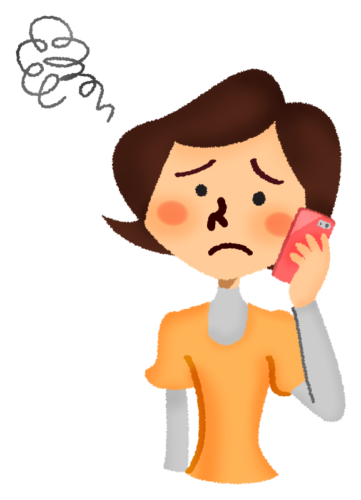 Annoyed woman talking on cell phone clipart