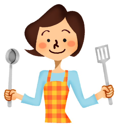 Woman cooking 02 clipart