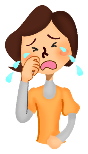 Woman crying hard clipart
