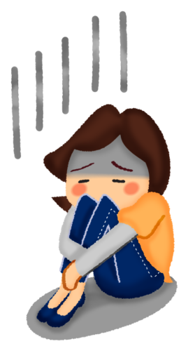 Depressed woman clipart