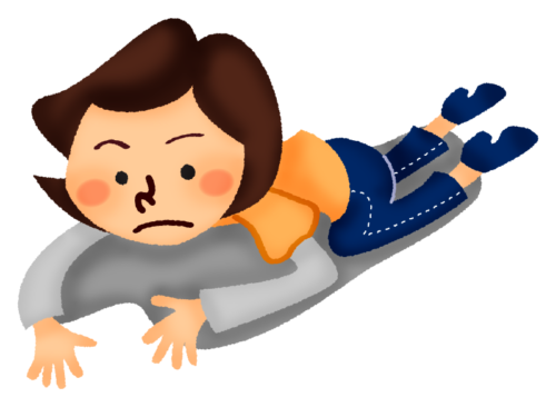 Woman lying face down clipart