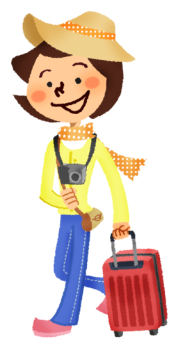 Woman who travels abroad by herself clipart