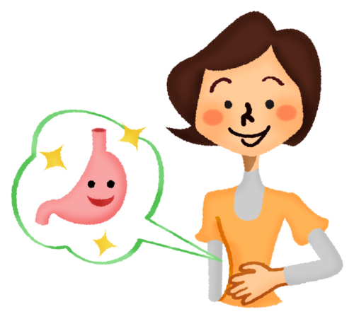 Woman with a healthy stomach. clipart