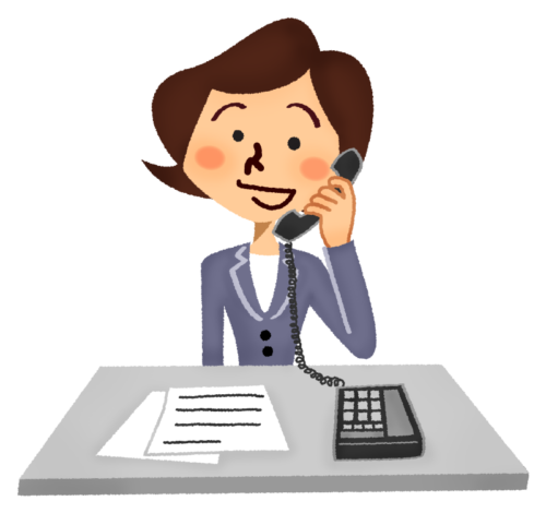 Businesswoman talking on the phone clipart