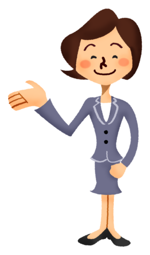 Businesswoman showing the way clipart