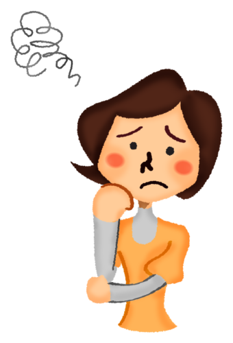 Worried woman clipart