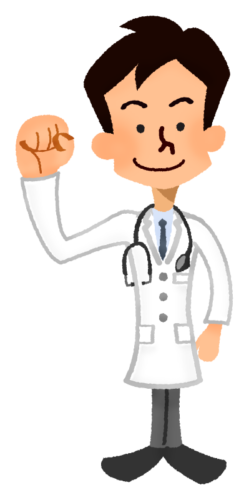 Doctors smiling happily clipart