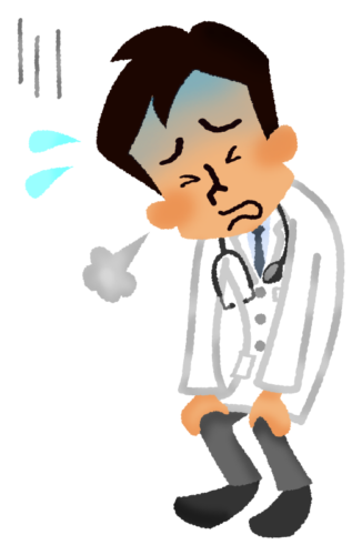 Tired doctor clipart