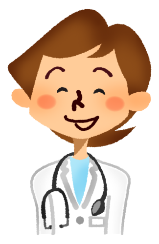 Female doctor smiling clipart