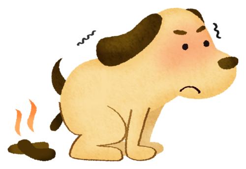 Dog pooping clipart