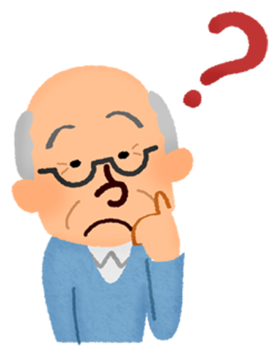 elderly man wondering / dementia clipart